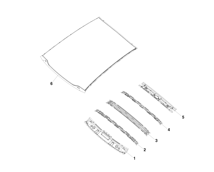 8. Панель крыши. Компоненты и их расположение Kia Optima TF