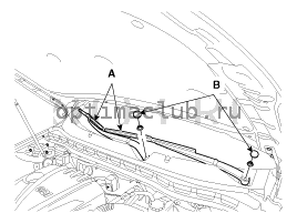 9. верхнее покрытие капота. Замена Kia Optima TF