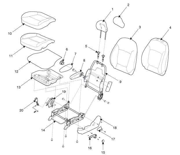 1. Компоненты Kia Rio QB