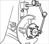 11.2 Проверка люфта подшипников передних колес Kia Sephia