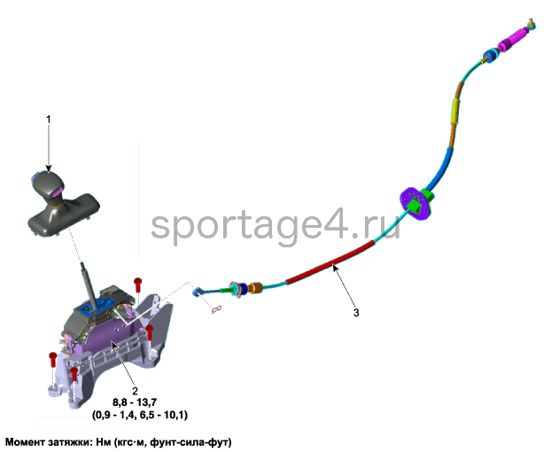 1. Компоненты и их расположение Kia Sportage QL