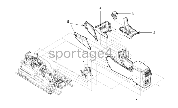 1. Компоненты и их расположение Kia Sportage QL