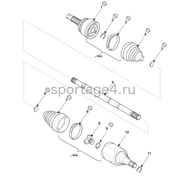 1. Компоненты и их расположение Kia Sportage QL