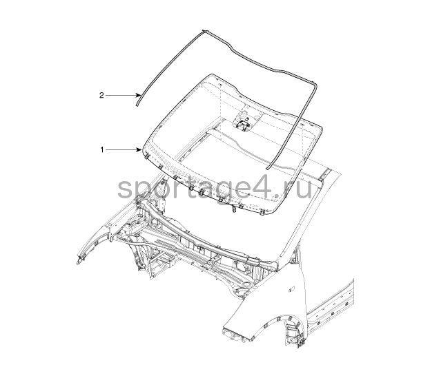 1. Компоненты и их расположение Kia Sportage QL
