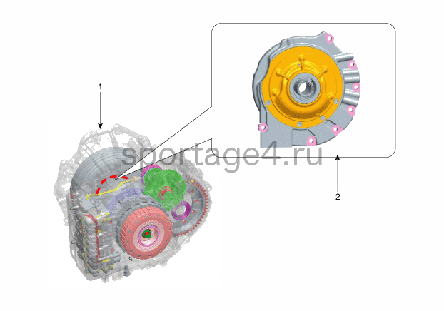 1. Местоположение компонентов Kia Sportage QL