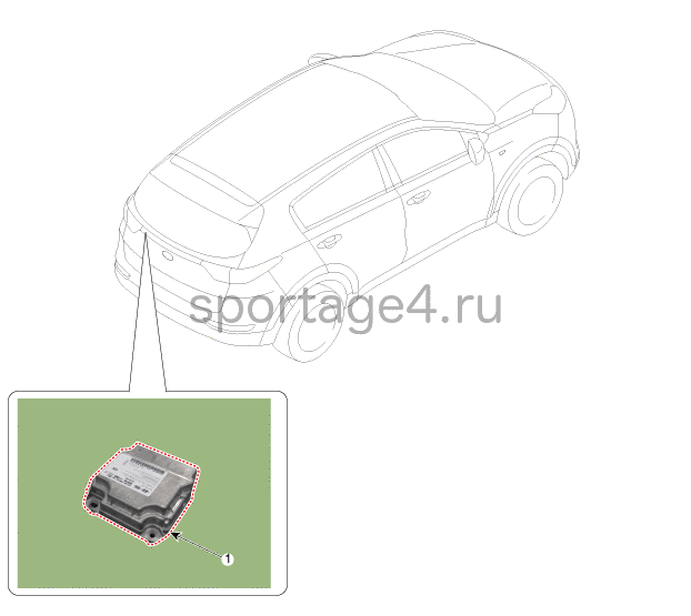 1. Местоположение компонентов Kia Sportage QL