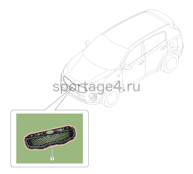 1. Расположение компонентов Kia Sportage QL