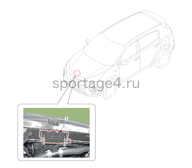 1. Расположение компонентов Kia Sportage QL