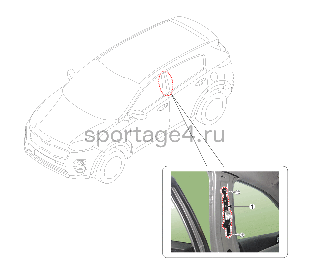 1. Расположение компонентов Kia Sportage QL