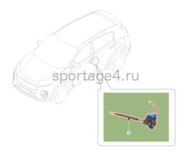 1. Расположение компонентов Kia Sportage QL