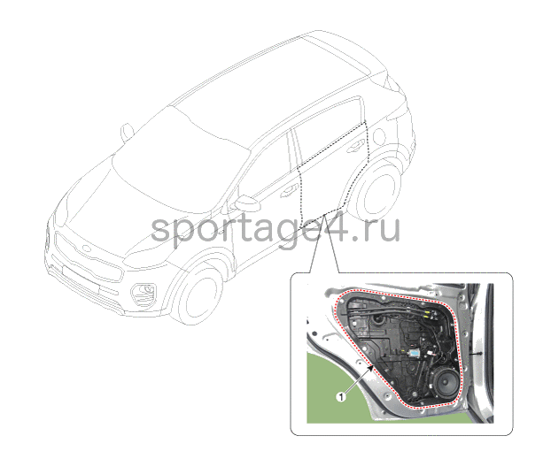 1. Расположение компонентов Kia Sportage QL