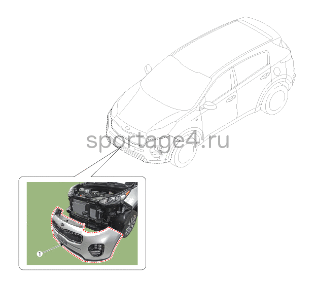 1. Расположение компонентов Kia Sportage QL