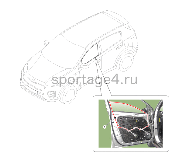 1. Расположение компонентов Kia Sportage QL