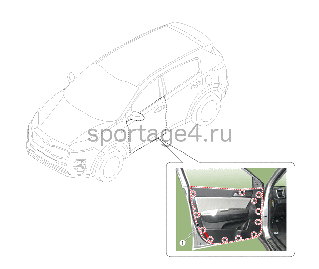 1. Расположение компонентов Kia Sportage QL