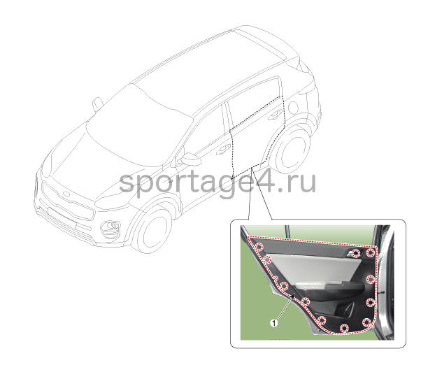 1. Расположение компонентов Kia Sportage QL