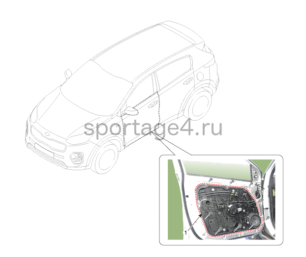 1. Расположение компонентов Kia Sportage QL