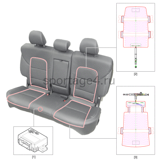 1. Расположение компонентов Kia Sportage QL