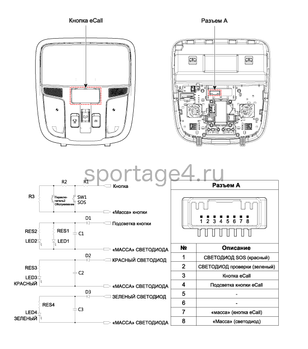 1. Узлы и детали Kia Sportage QL