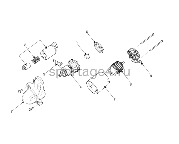 2. Компоненты и их расположение Kia Sportage QL