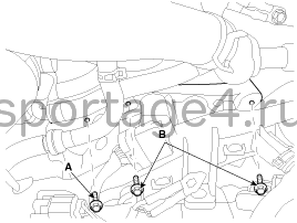 2. Механическая коробка передач. Снятие Kia Sportage QL