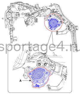 2. Снятие Kia Sportage QL