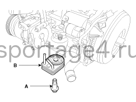 7. Маслянный радиатор. Снятие Kia Sportage QL