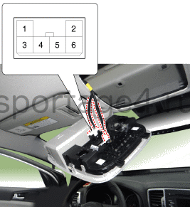 8. Фонарь потолочной консоли. Проверка технического состояния Kia Sportage QL