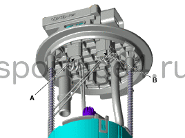 8. Электродвигатель топливного насоса. Снятие Kia Sportage QL