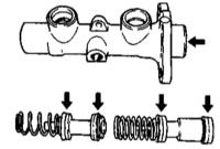 10.7 Снятие, обслуживание и установка главного тормозного цилиндра Kia Sportage