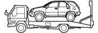 1.6 Поддомкрачивание/вывешивание и аварийная транспортировка автомобиля Lexus RX300