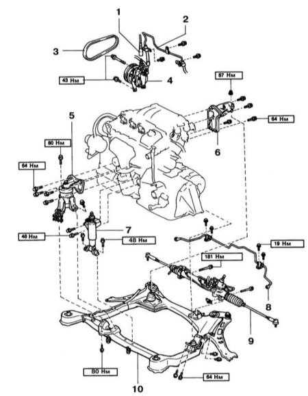 4.8 Снятие и установка двигателя, проверка опор Lexus RX300