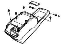 12.2.2 Снятие коврового покрытия пола и вещевого ящика центральной консоли Lexus RX300