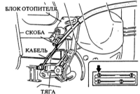 16.5  Регулировка приводов отопителя Mazda 323