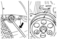 7.2  Снятие и установка зубчатого ремня/регулировка привода распределительного механизма Mazda 323
