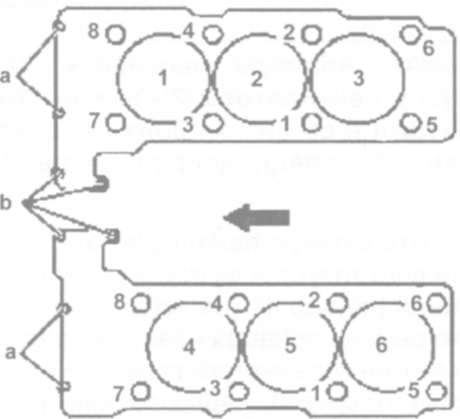 Порядок затяжки болтов клапанной крышки мерседес m112 Mercedes-Benz W163 (ML Class) Снятие и установка головки блока цилиндров Мерседе