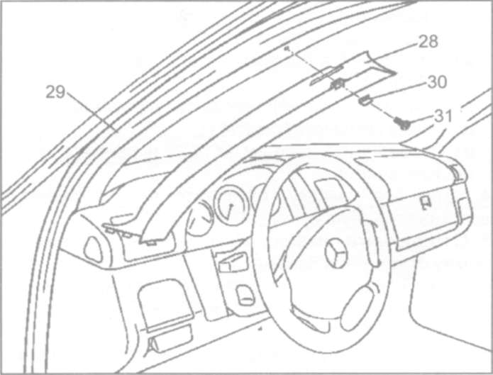 22.14.2 Снятие и установка Mercedes-Benz W163 (ML Class)