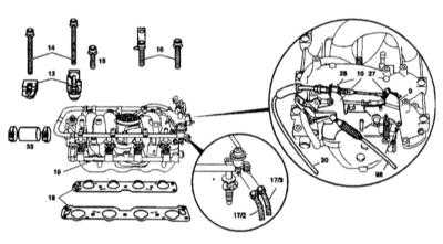 4.5.2 Снятие и установка впускного трубопровода Mercedes-Benz W140