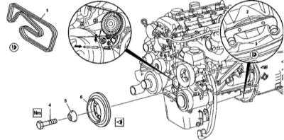 4.31 Замена переднего сальника коленчатого вала Mercedes-Benz W163