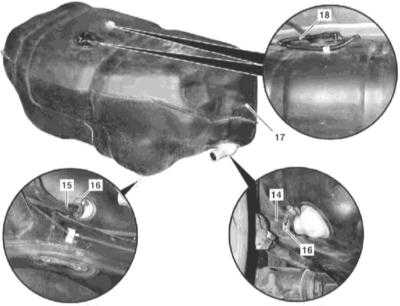 6.14 Снятие и установка топливного бака Mercedes-Benz W163