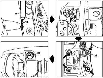 11.15 Снятие и установка педального узла и датчика-выключателя стоп-сигналов Mercedes-Benz W163
