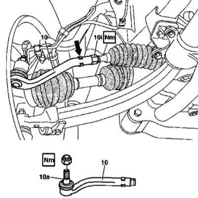 12.23 Снятие и установка наконечников рулевой тяги Mercedes-Benz W163