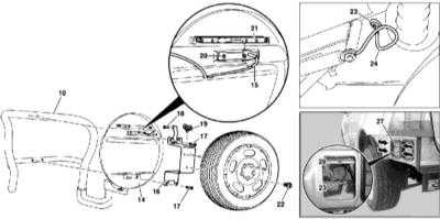 13.15 Снятие и установка наружного держателя запасного колеса (при соответствующей комплектации) Mercedes-Benz W163