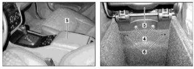 13.32 Снятие и установка крышки консольного вещевого ящика Mercedes-Benz W163