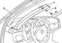 13.36 Снятие и установка панелей отделки кузовных стоек Mercedes-Benz W163