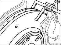 12.6.2 Проверка толщины тормозных дисков и их бокового биения Mercedes-Benz W201