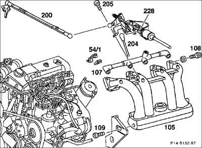 8.1.8 Впускной газопровод Mercedes-Benz W201