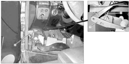 12.2.6 Снятие и установка приводного троса отпускания защелки замка капота Mercedes-Benz W463