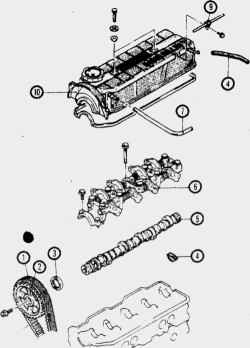 3.4 Крышка клапанов - снятие и установка Mitsubishi Colt