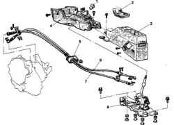9.3 Механизм управления механической коробкой передач - снятие, установка и регулировка Mitsubishi Colt