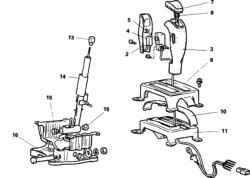 10.6 Тросик рычага селектора автоматической коробки передач - снятие, установка и регулировка Mitsubishi Colt